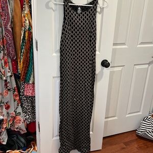 Black and Gold Long Maxi Dress